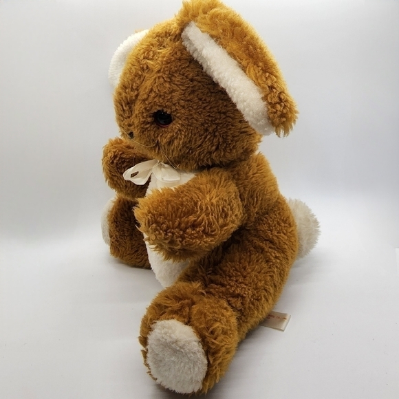 Vintage New York Merchandise Co Brown Bunny Rabbit Red eyes no neck floppy ears - Picture 3 of 12